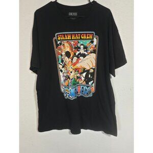 One Piece Straw Hat Crew Anime Graphic T-shirt Men's Sz 2XL Black